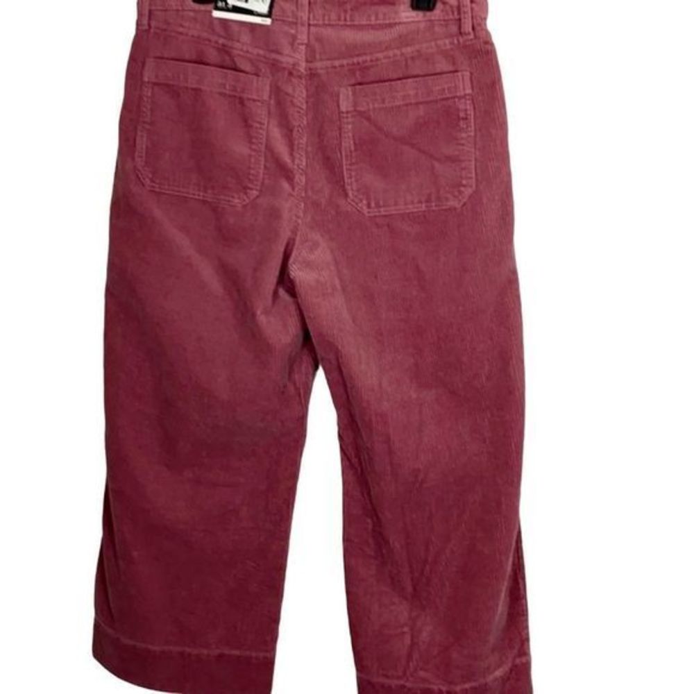 NEW a.n.a Wide Leg, Hi Rise, Dusty Rose Corduroy Cropped Pants — Size 12 NWT - Picture 2 of 6